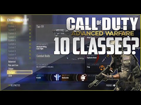 how to get more custom classes in advanced warfare