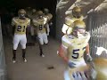 Georgia Tech players running onto the field against Wake Forest