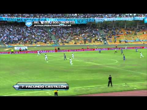 Gol de Castillón. Belgrano 0 - Godoy Cruz 1. Fecha 14. Torneo Final 2014. Fútbol Para Todos