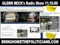 Glenn Beck mentions BRING HOME THE POLITICIANS (again) - 11.18.09