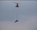 Swedish superpuma drops a car to the ground