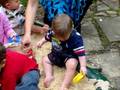 Arran and friends in the Sandpit. 1st Birthday party