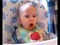 Dylan trying new food