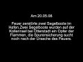 Feuer zerstörte zwei Segelboote im Hafen bei Otterstadt
