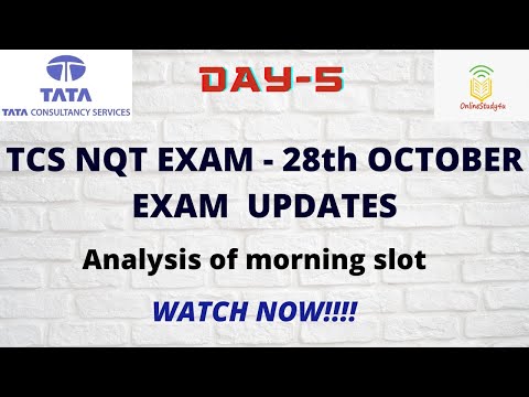 TCS nqt 2021 28th october exam analysis | 8-11 am shift updates