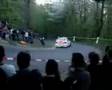 4 Guys walking on track: almost hit by rally car, close call