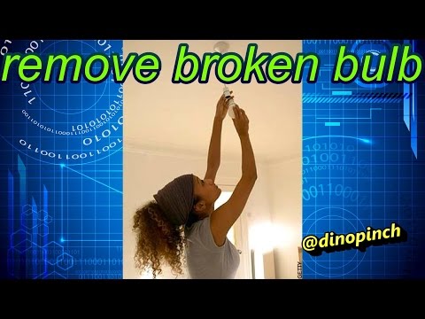 how to remove broken light bulb