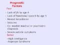 Autism - Prognostic Factors