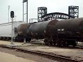 bnsf #5423 leads manifest tons of csx power!!!! joliet il 