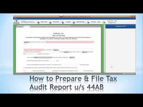 how to e filing of tax audit report