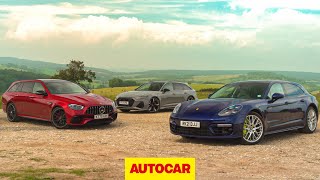 Mercedes-AMG E63 vs Audi RS6 vs Porsche Panamera Turbo S E-Hybrid | Super-estate shootout! | Autocar by Autocar