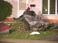 CAR CUT IN HALF AFTER HITTING TREE