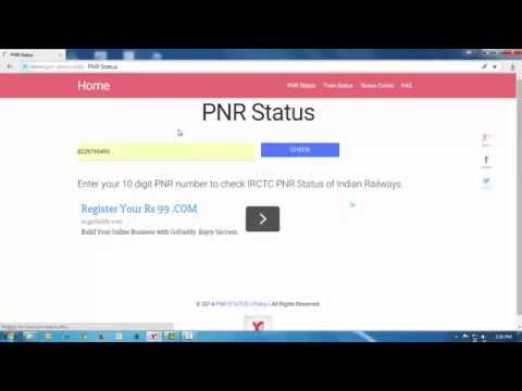 how to check pnr status
