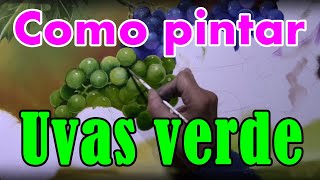 Como pintar uvas verde