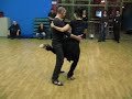 Patrizia and Michael demonstrates in their practica tango-X a combination ganchos. The beginning of the steps is always the cross and with the right foot of the woman she makes back ocho and then a gancho (left foot) or she makes form the cross with right foot a gancho.
