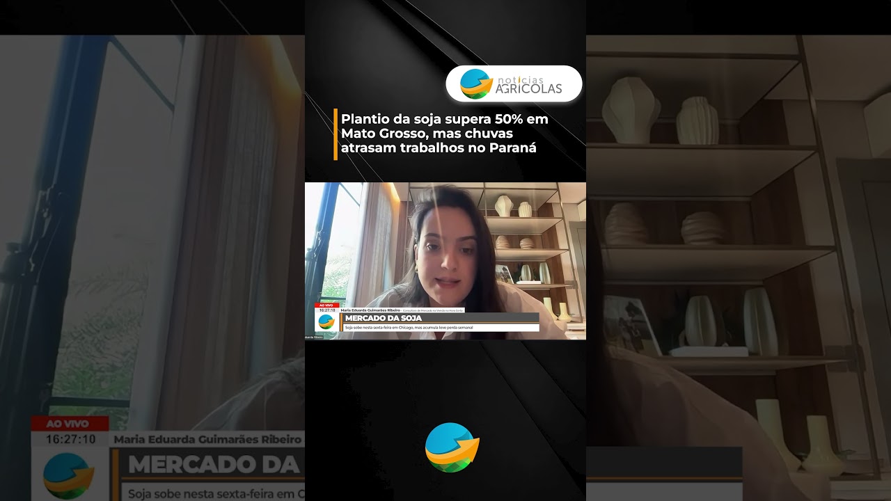 Plantio da soja supera 50% em Mato Grosso, mas chuvas atrasam trabalhos no Paraná