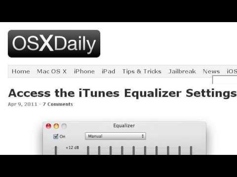 how to adjust itunes equalizer