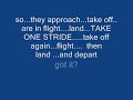 this vid should help clear up any confusion about which strides to count....and which are part of the take-off or landing :)