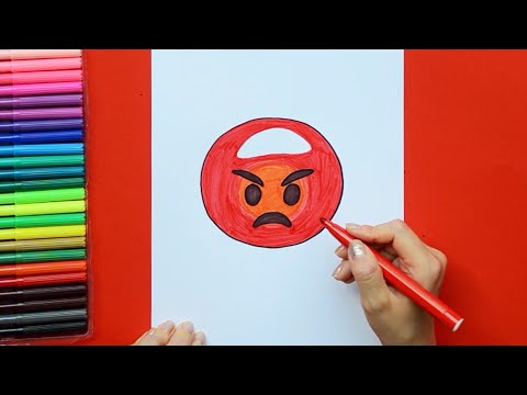 video-linktoworks-How to draw Angry Face Emoji - YouTube