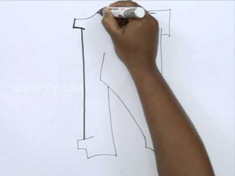 How to Draw Graffiti Letter N