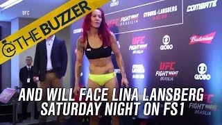 Cris Cyborg somehow dropped 25 pounds since Monday, made weight for UFC Fight Night 95 by @The Buzzer