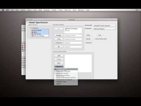 how to fit model in jmp