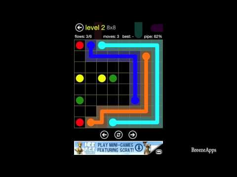 Mobicheats Flow Free 8x8 Walkthrough 1 30 Solutions Regular Pack Medium