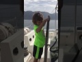 Ruben gets to be captain aboard the catamaran ?????????