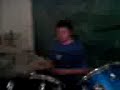 A friend bangin the drums