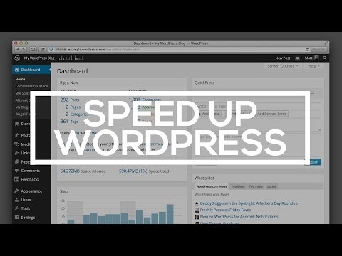 how to speed up wordpress