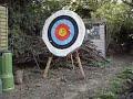 Bare-bow shooting with my recurve.