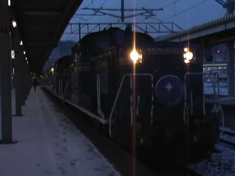2009.02.09寝台特急カシオペア函館駅入線～機関車付け替え後発車まで