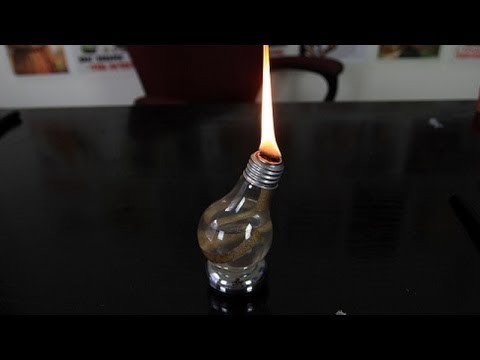 oil - in this video i am going to show you how to make an oil lamp out of a light bulb. Very quick and easy. don't forget about safety! My 2nd channel: http://www....
