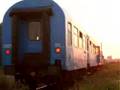 Trenul P Oradea – Timisoara, in apus de soare (Sunset train)