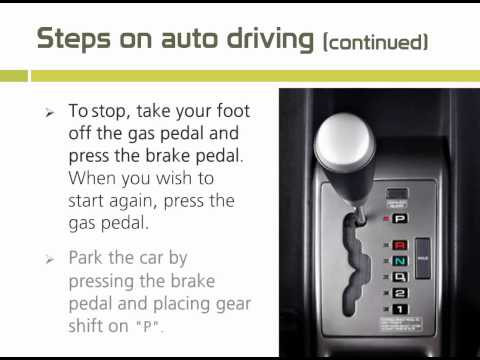 how to drive a automatic transmission car