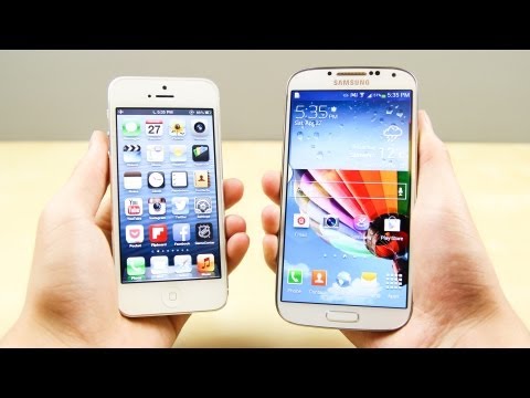 Apple iphone 5 - A full comparison between the Samsung Galaxy S4 and the Apple iPhone 5 smartphones! Please subscribe for future comparisons, demos, and tests of the Samsung ...