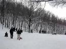 4 silly brazilians in a park making jokes comparing tropical weather and cold weather...
