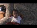 silly baby chillaxin watching football