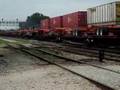 2 Train Meet! 2 BNSF Intermodals, Joliet IL.