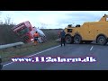 Lastbil kørt i grøften. Rute 28 mellem Vejle og Børkop. 12/12-2009. Formiddag.