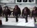 GLASGOW RANGERS WARM UP BEFORE A MATCH