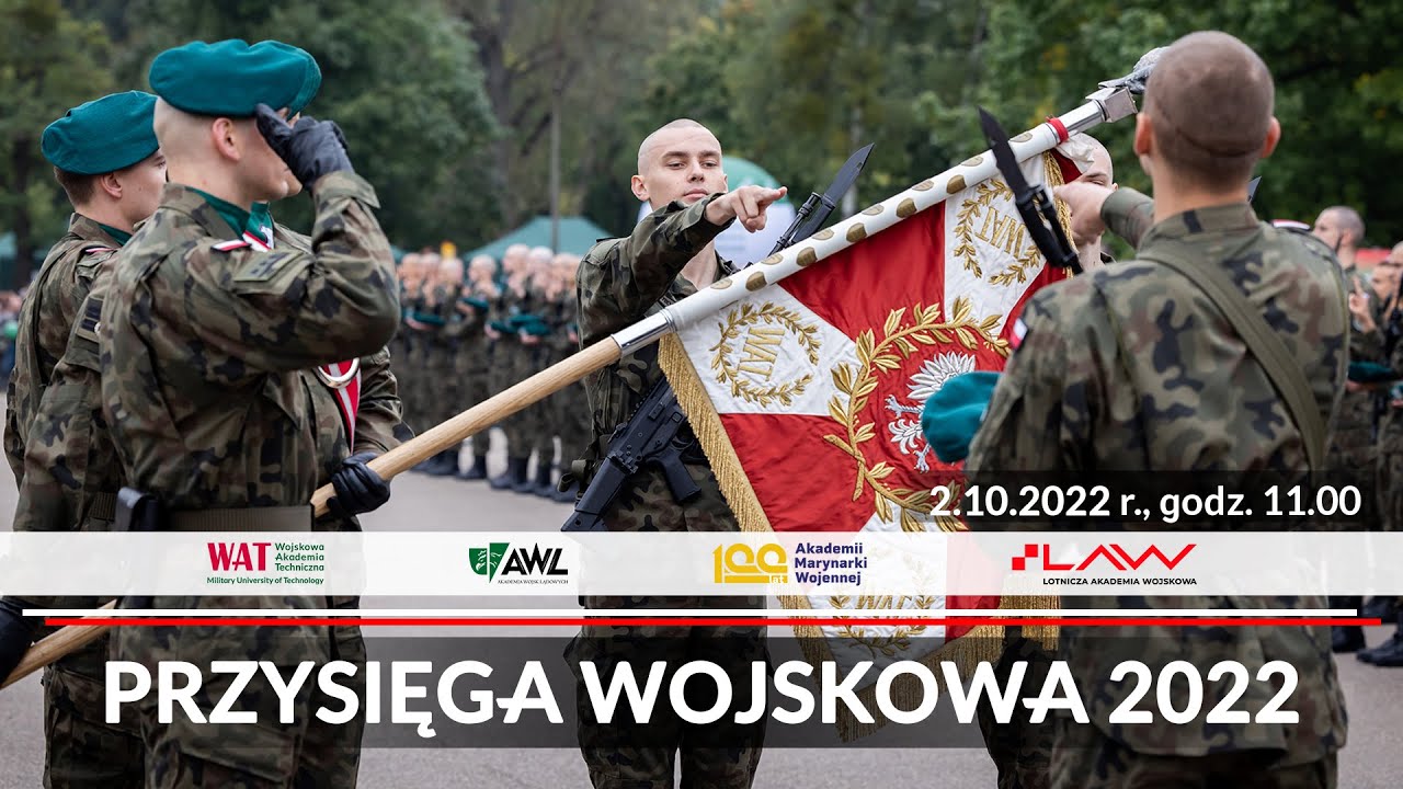 Żołnierze rozpoczynający studia w Wojskowej Akademii Technicznej, Akademii Wojsk Lądowych, Lotniczej Akademii Wojskowej i Akademii Marynarki Wojennej złożyli przysięgę wojskową