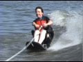 Wheelchair Athlete Waterskiing! Watch the boat at the end!