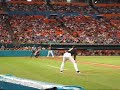 Florida Marlins 3B #24 Miguel Cabrera flies out to right
