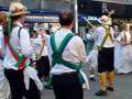 Morris 18-30 meets street theatre troupe in Reading