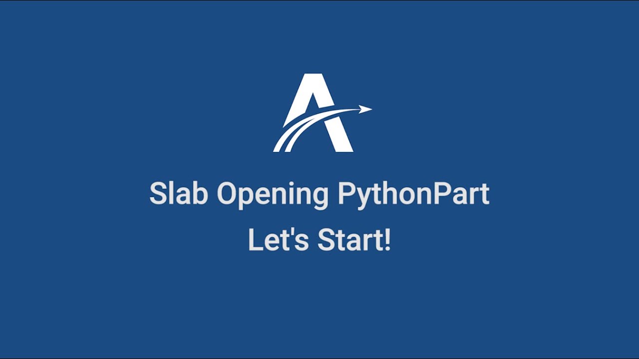 01. Let's start | Slab Opening PythonParts in ALLPLAN