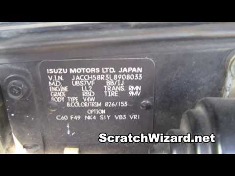 How to find your Isuzu paint code.