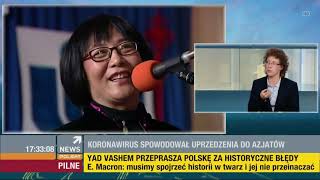 Anna Tatar o epidemii koronawirusa i aktach wrogości wobec osób pochodzenia azjatyckiego, 3.02.2020.