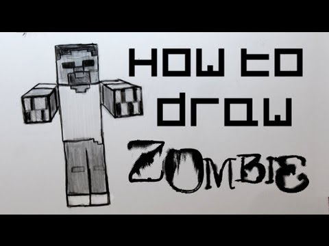 how to draw a minecraft zombie
