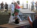 Shawnee and Smokey the wonder rabbit do their 4H showmanship
